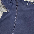 Блузка для дівчинки Mevis синя 3729-03 - фото