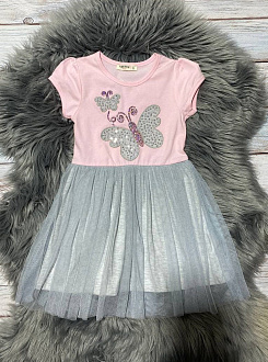 Плаття для дівчинки Breeze Метелики рожеве 14370 - ціна