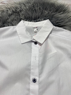 Блузка для дівчинки Mevis біла 3836-01 - світлина