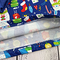 Утеплена новорічна піжама Фламінго Звірята синя 109-058 - картинка