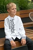 Вышиванка для мальчика Mevis белая 5442