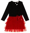 Трикотажное нарядное платье для девочки Breeze красное 13580