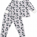 Утепленная пижама для девочки Фламинго Котики сиреневая 109-310-8 - ціна