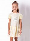 Трикотажное платье для девочки Mevis молочное 3738-02