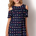 Нарядное платье для девочки Mevis темно-синее 3249-01 - ціна