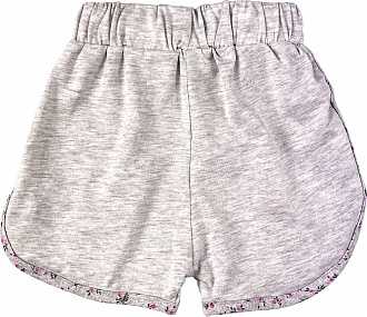 Літні шорти для дівчинки сірий меланж 019481 - фото