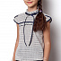 Блузка с коротким рукавом для девочки Mevis Цветок молочная 2424-03 - ціна
