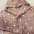 Теплий вельсофт халат для дівчинки Фламінго Горох пудра 883-910 - картинка