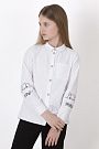 Рубашка для девочки Mevis Meow белая 4038-01 