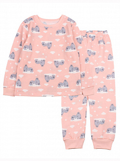 Тепла піжама для дівчинки Фламінго Ведмедики персикова 329-307 - ціна