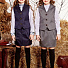 Жилетка школьная для девочки SUZIE Шанталь мемори-коттон синяя ЖЛ-08605 - фото