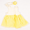 Платье+повязка для девочки HappyTOT Букетик желтое 721 - картинка