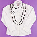 Блуза з воланами Frantolino біла 1205-001 - фото