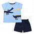 Літній комплект футболка і шорти для хлопчика Фламінго Крокодил блакитний 571-110 - ціна