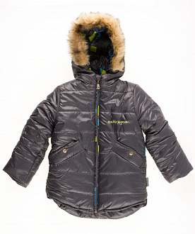Куртка зимняя для мальчика Одягайко серая 20031О - ціна