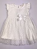 Нарядное платье для девочки Breeze молочное 15877