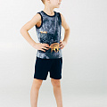Комплект для мальчика (майка+шорты) SMIL Мечтатели серый 113253 - розміри