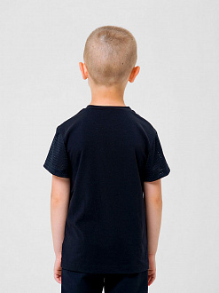 Спортивна футболка для хлопчика SMIL чорна 110605/110606 - розміри