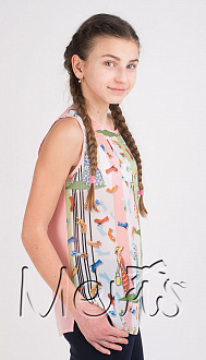 Блузка для дівчинки Mevis коралова 2098-01 - ціна