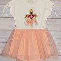 Плаття для дівчинки Breeze Дівчина-квітка персикове 13347 - розміри