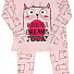 Пижама для девочки Фламинго Кот розовая 245-222 - ціна