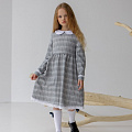 Шкільне плаття для дівчинки Tair Kids гусяча лапка сіре 81011 - ціна