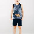 Комплект для мальчика (майка+шорты) SMIL Мечтатели серый 113253 - ціна