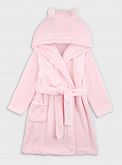 Теплый халат вельсофт для девочки Фламинго Бегемотик розовый 789-900