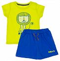 Комплект футболка и шорты для мальчика Фламинго Лев салатовый 571-103